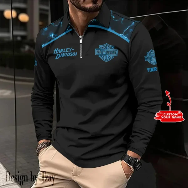 Harley Davidson Long Sleeve Polo Shirt New Design 2025 VDLSPS419