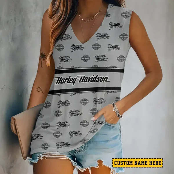 Harley Davidson V-neck Women's Vest CBSVWVEST077