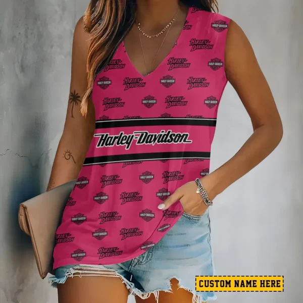 Harley Davidson V-neck Women's Vest CBSVWVEST078
