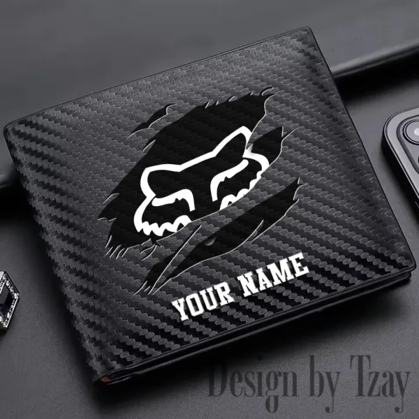 Fox Racing Card Holder License Money Bag Carbon Wallet New 2025 CBSCWCHL002