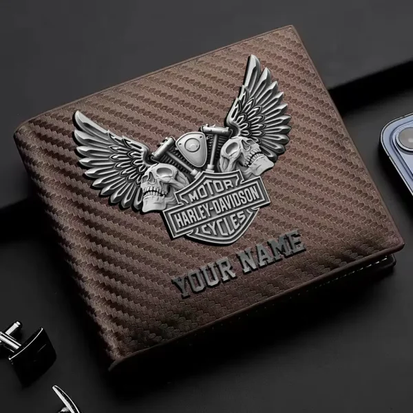 Harley Davidson Card Holder License Money Bag Carbon Wallet New 2025 CBSCWCHL010
