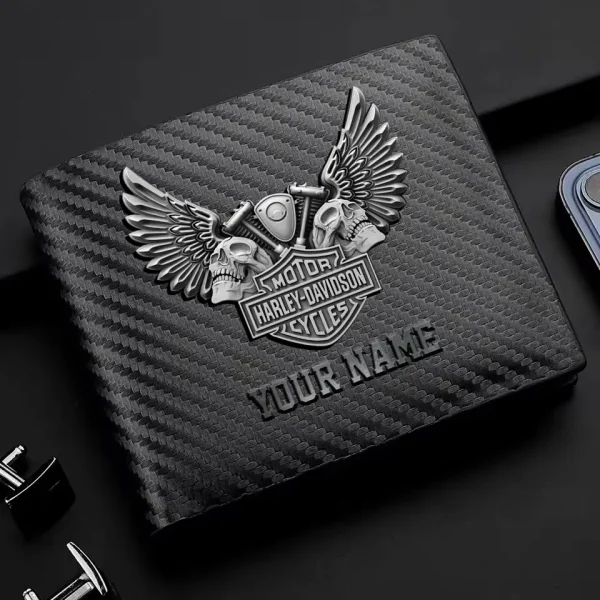Harley Davidson Card Holder License Money Bag Carbon Wallet New 2025 CBSCWCHL010 - Image 2