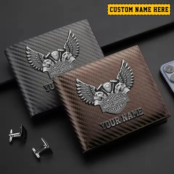 Harley Davidson Card Holder License Money Bag Carbon Wallet New 2025 CBSCWCHL010 - Image 3