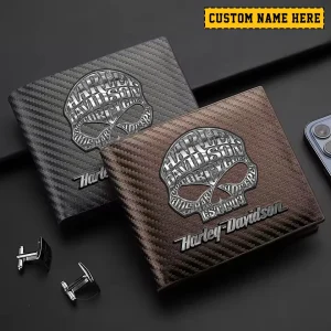 Harley Davidson Card Holder License Money Bag Carbon Wallet New 2025 CBSCWCHL011
