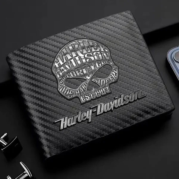 Harley Davidson Card Holder License Money Bag Carbon Wallet New 2025 CBSCWCHL011 - Image 2