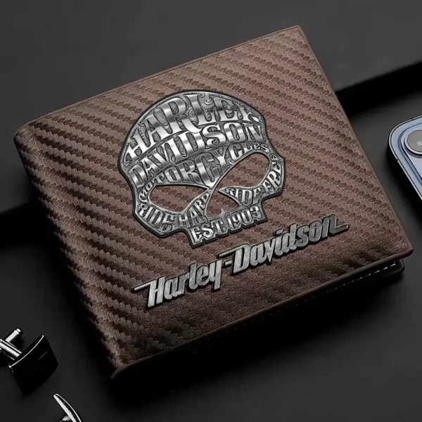 Harley Davidson Card Holder License Money Bag Carbon Wallet New 2025 CBSCWCHL011 - Image 3