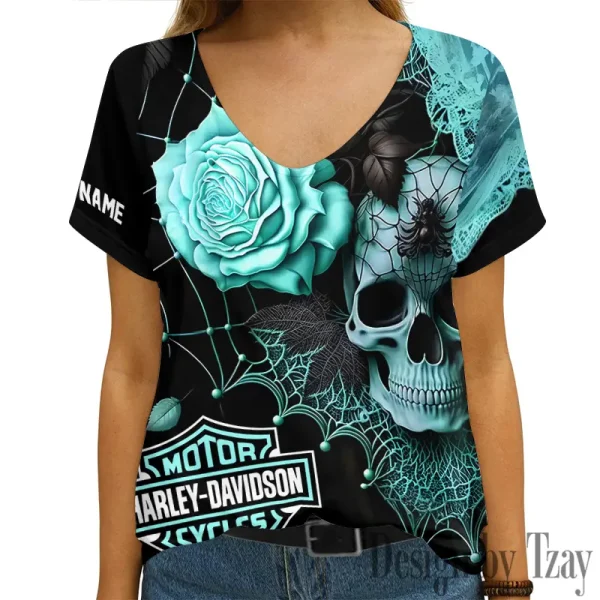 Harley Davidson Women's Swinging V-Neck Short Sleeve CBSWSVS061