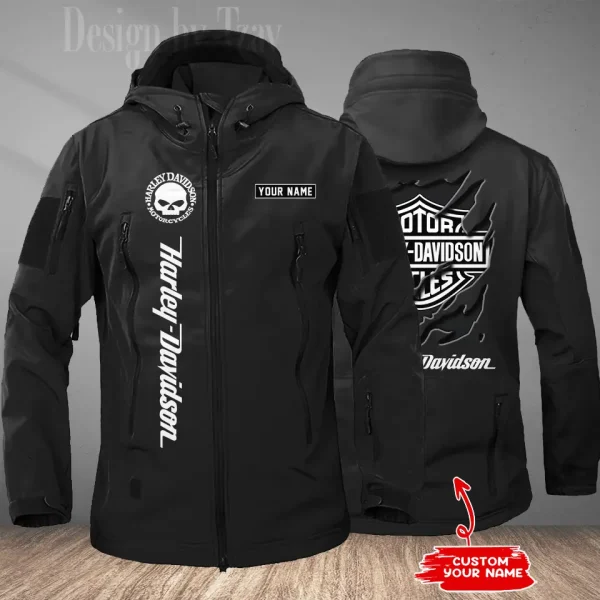 Harley Davidson Men's Soft Shell Hiking Camping Windproof Warm Jacket CBSMSSHCJ003
