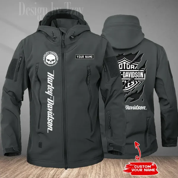 Harley Davidson Men's Soft Shell Hiking Camping Windproof Warm Jacket CBSMSSHCJ003 - Image 3
