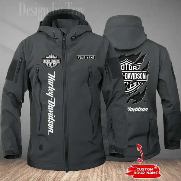 Harley Davidson Men's Soft Shell Hiking Camping Windproof Warm Jacket CBSMSSHCJ004 - Image 2
