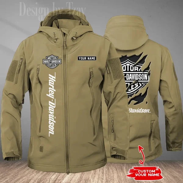Harley Davidson Men's Soft Shell Hiking Camping Windproof Warm Jacket CBSMSSHCJ004 - Image 3