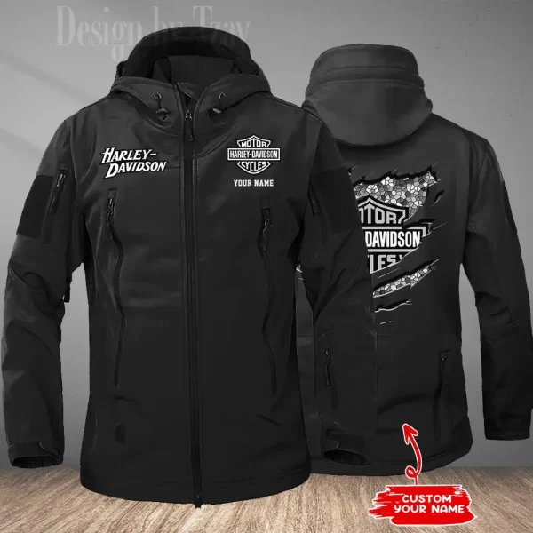 Harley Davidson Men's Soft Shell Hiking Camping Windproof Warm Jacket CBSMSSHCJ005 - Image 2