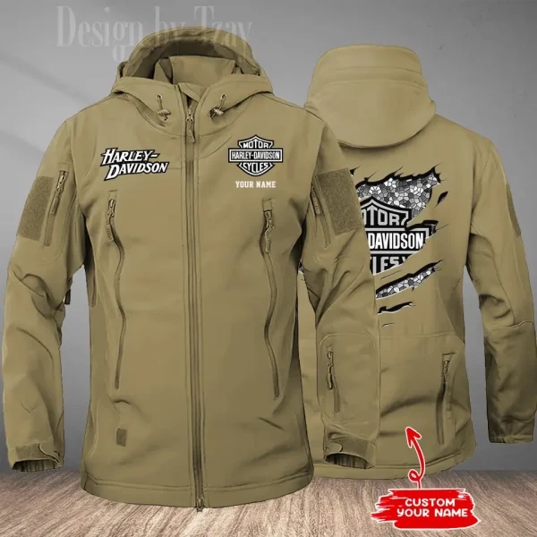 Harley Davidson Men's Soft Shell Hiking Camping Windproof Warm Jacket CBSMSSHCJ005