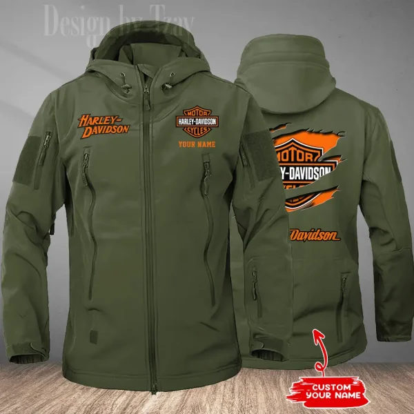 Harley Davidson Men's Soft Shell Hiking Camping Windproof Warm Jacket CBSMSSHCJ006 - Image 2