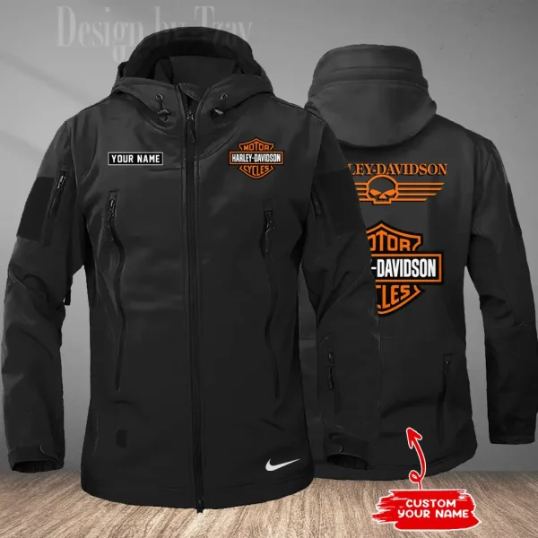 Harley Davidson Men's Soft Shell Hiking Camping Windproof Warm Jacket CBSMSSHCJ007