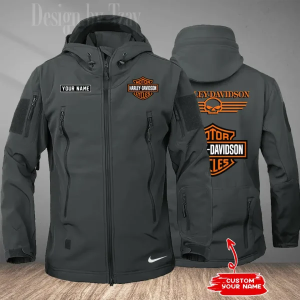 Harley Davidson Men's Soft Shell Hiking Camping Windproof Warm Jacket CBSMSSHCJ007 - Image 3