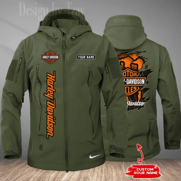 Harley Davidson Men's Soft Shell Hiking Camping Windproof Warm Jacket CBSMSSHCJ008