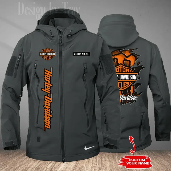 Harley Davidson Men's Soft Shell Hiking Camping Windproof Warm Jacket CBSMSSHCJ008 - Image 2