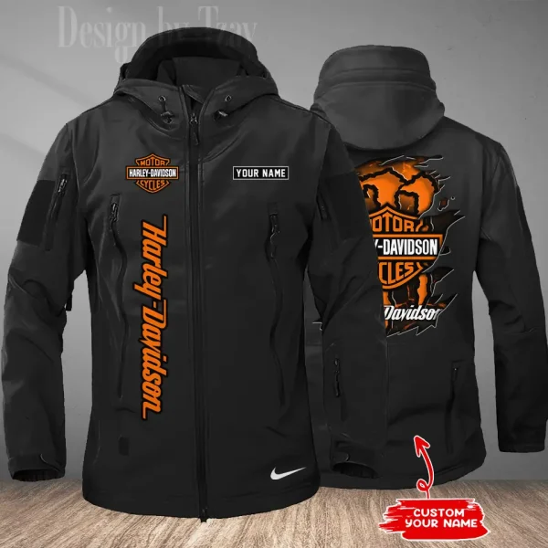 Harley Davidson Men's Soft Shell Hiking Camping Windproof Warm Jacket CBSMSSHCJ008 - Image 3