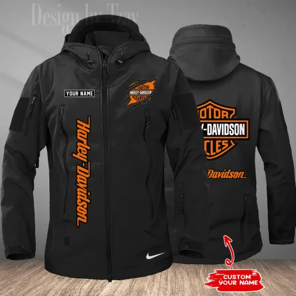 Harley Davidson Men's Soft Shell Hiking Camping Windproof Warm Jacket CBSMSSHCJ009 - Image 2