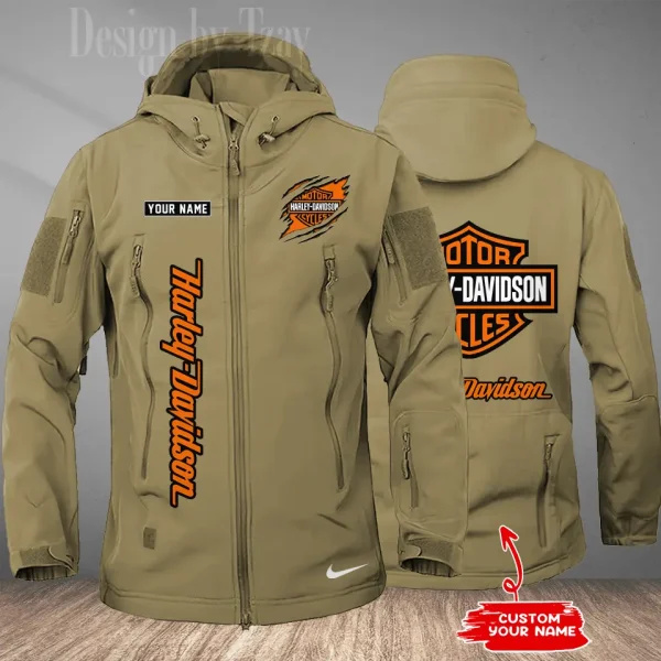 Harley Davidson Men's Soft Shell Hiking Camping Windproof Warm Jacket CBSMSSHCJ009 - Image 3