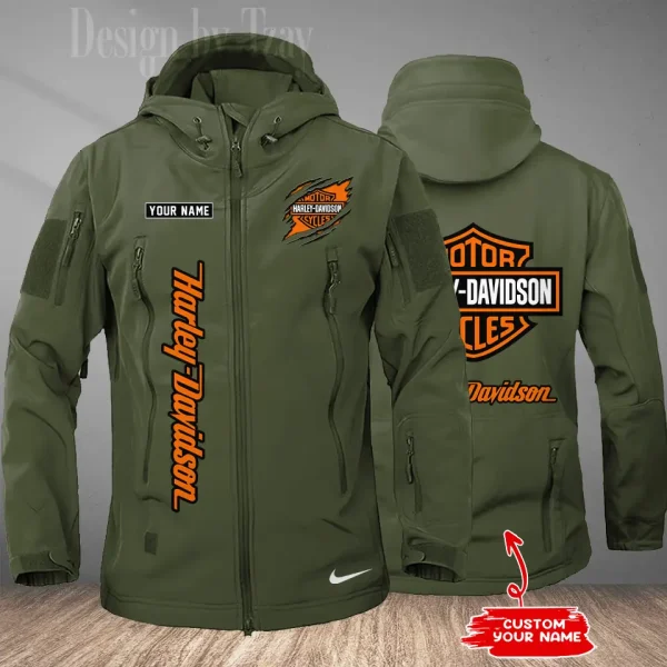 Harley Davidson Men's Soft Shell Hiking Camping Windproof Warm Jacket CBSMSSHCJ009 - Image 4