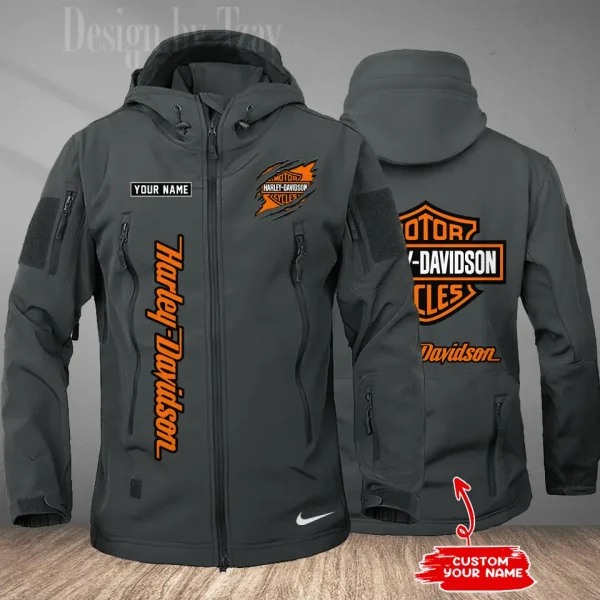 Harley Davidson Men's Soft Shell Hiking Camping Windproof Warm Jacket CBSMSSHCJ009
