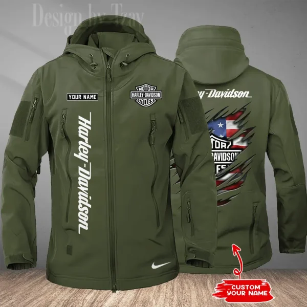 Harley Davidson Men's Soft Shell Hiking Camping Windproof Warm Jacket CBSMSSHCJ010