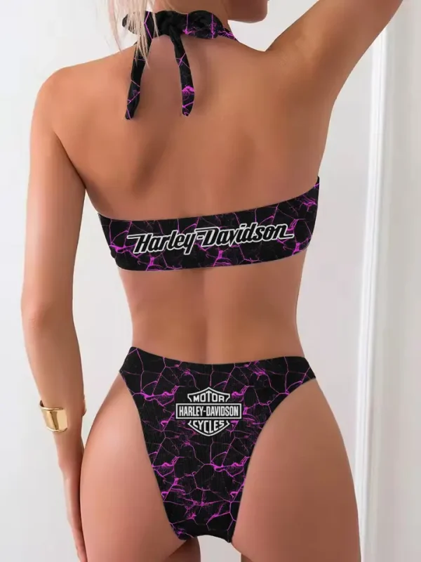 Harley Davidson New Women Push Up Bikini Set Swimwwear Stappy CSBWSSPUTH008 - Image 2