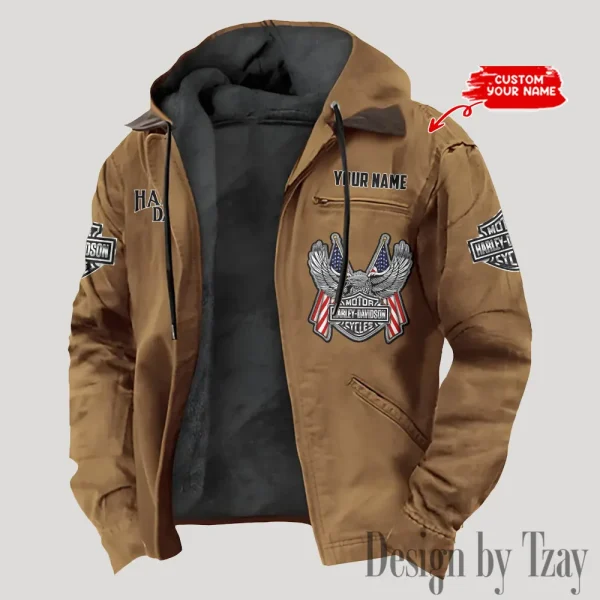 Harley Davidson Men’s Casual Padded Jacket Hooded VDPJH022