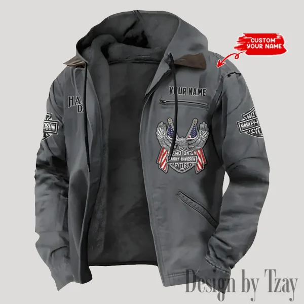 Harley Davidson Men’s Casual Padded Jacket Hooded VDPJH022