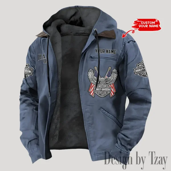 Harley Davidson Men’s Casual Padded Jacket Hooded VDPJH022