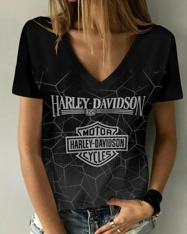Harley Davidson Women's Swinging V-Neck Short Sleeve CBSWSVS064