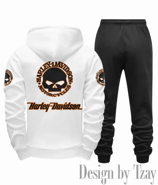 Harley Davidson Tracksuit 2pcs Set Fall Winter Daily Casual Sports Jogger Suit Fashion Hooded Outfits CSBMDCSJS001 - Image 4