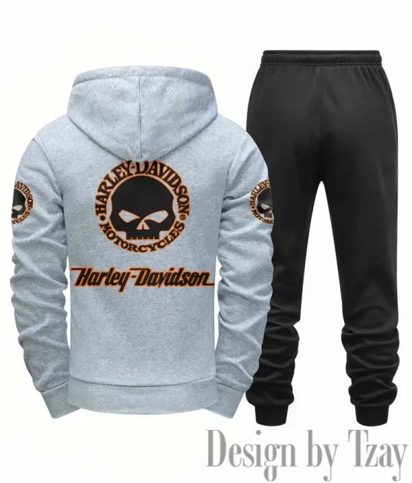 Harley Davidson Tracksuit 2pcs Set Fall Winter Daily Casual Sports Jogger Suit Fashion Hooded Outfits CSBMDCSJS001 - Image 2