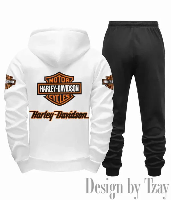 Harley Davidson Tracksuit 2pcs Set Fall Winter Daily Casual Sports Jogger Suit Fashion Hooded Outfits CSBMDCSJS002 - Image 2