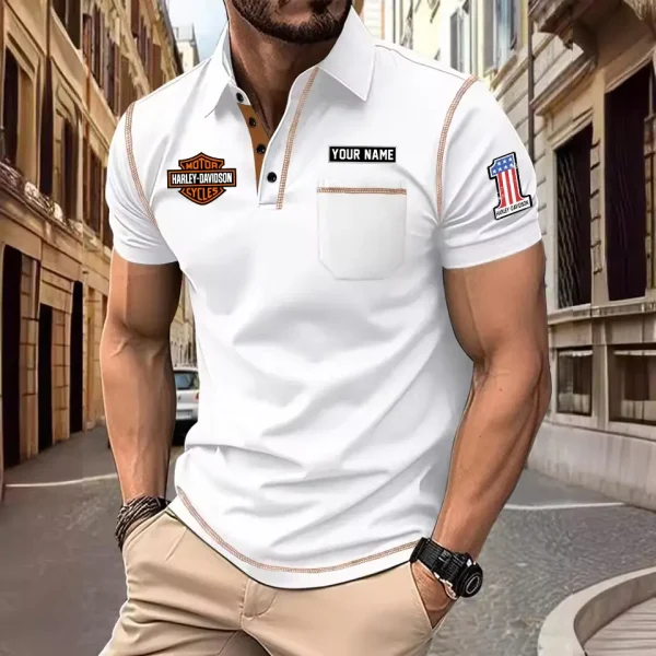 Harley Davidson Men's Short Sleeve Polo Shirt CSBCPSSMS012 - Image 2