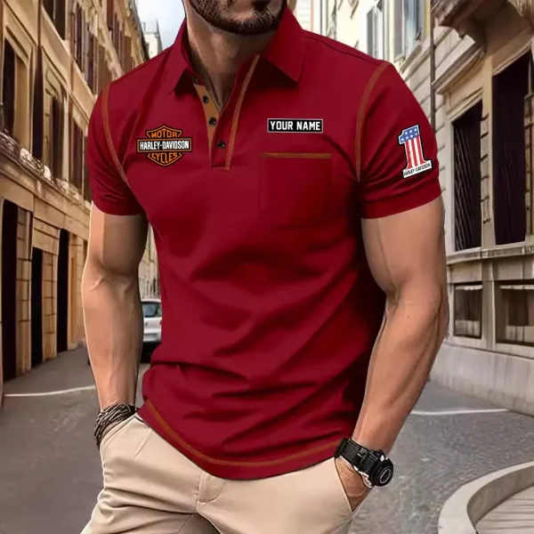 Harley Davidson Men's Short Sleeve Polo Shirt CSBCPSSMS012 - Image 3