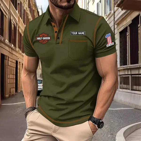 Harley Davidson Men's Short Sleeve Polo Shirt CSBCPSSMS012 - Image 5