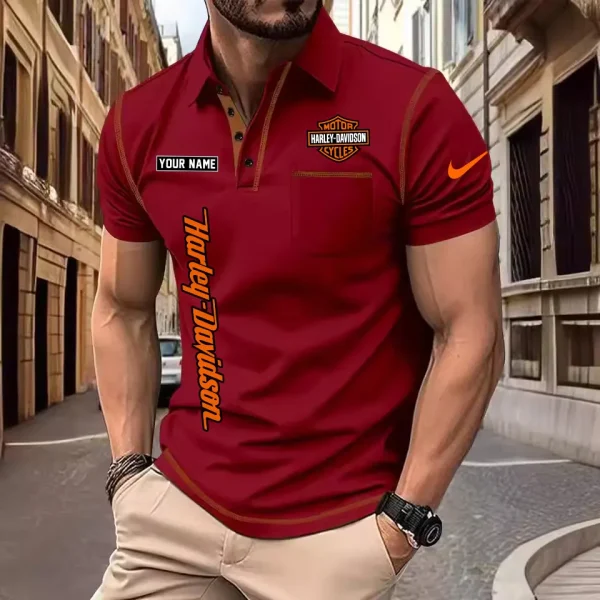Harley Davidson Men's Short Sleeve Polo Shirt CSBCPSSMS013 - Image 4