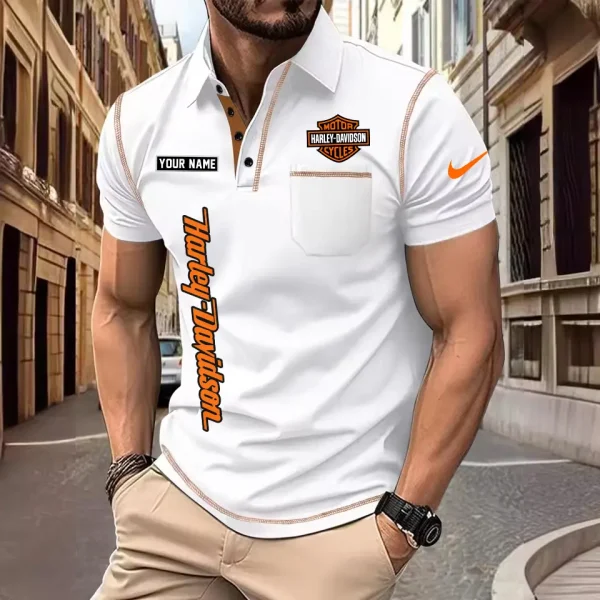 Harley Davidson Men's Short Sleeve Polo Shirt CSBCPSSMS013 - Image 5