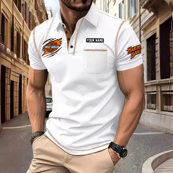 Harley Davidson Men's Short Sleeve Polo Shirt CSBCPSSMS014 - Image 2