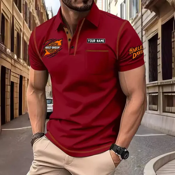 Harley Davidson Men's Short Sleeve Polo Shirt CSBCPSSMS014 - Image 3