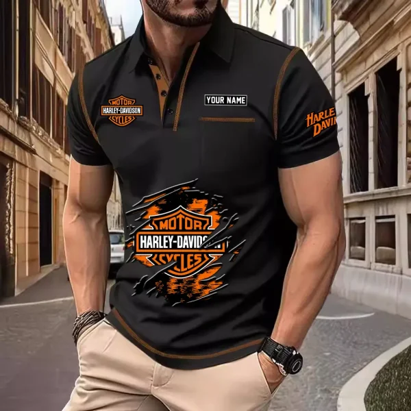 Harley Davidson Men's Short Sleeve Polo Shirt CSBCPSSMS015