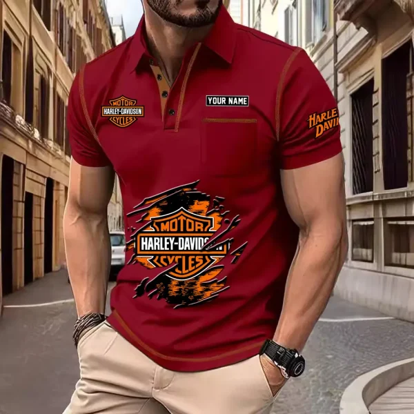 Harley Davidson Men's Short Sleeve Polo Shirt CSBCPSSMS015 - Image 3