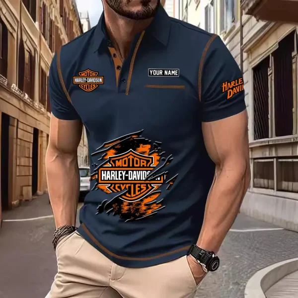 Harley Davidson Men's Short Sleeve Polo Shirt CSBCPSSMS015 - Image 4
