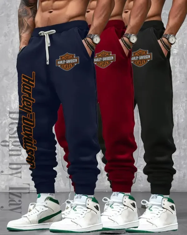 Harley Davidson Mens Sweatpants 2D With Pockets Joggers CBSMSWPJ001