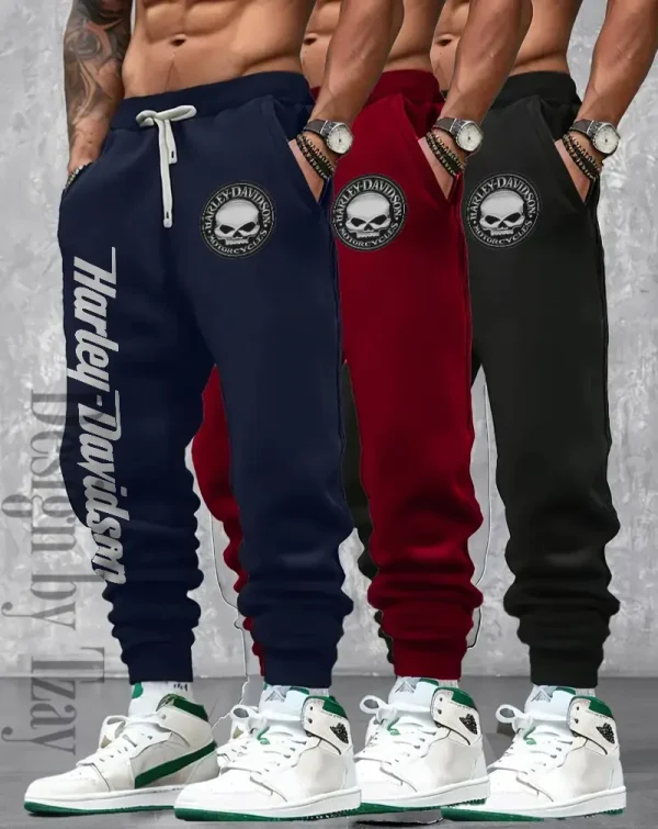 Harley Davidson Mens Sweatpants 2D With Pockets Joggers CBSMSWPJ002