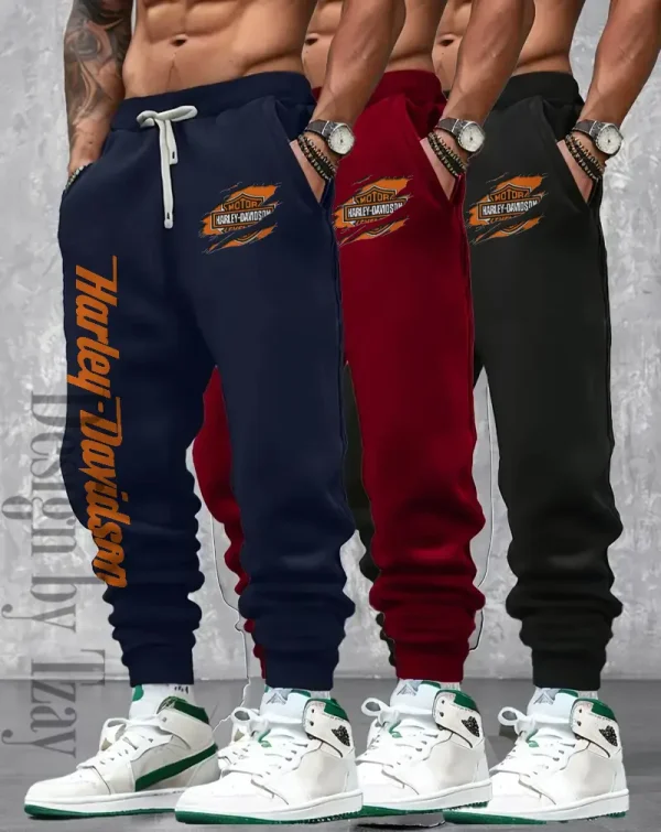 Harley Davidson Mens Sweatpants 2D With Pockets Joggers CBSMSWPJ003