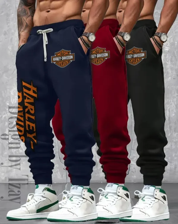 Harley Davidson Mens Sweatpants 2D With Pockets Joggers CBSMSWPJ004
